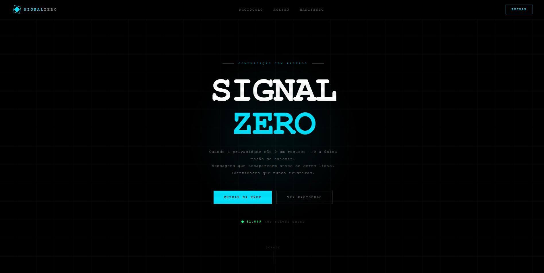 SIGNAL ZERO — Landing Page